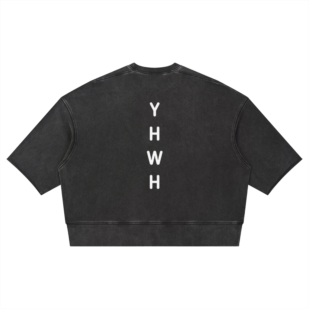 Unisex Mineral Wash Boxy Raw Edge T-Shirt