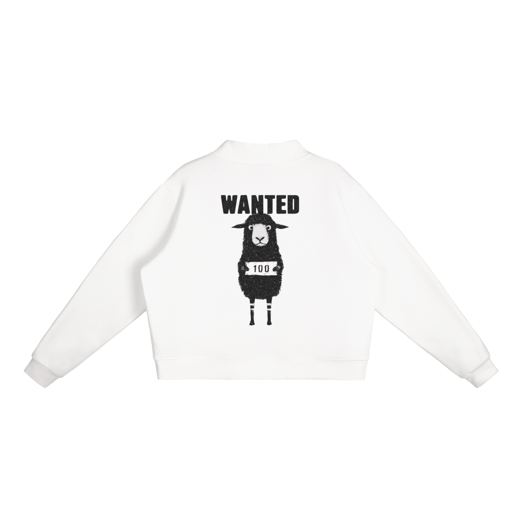 Essential Fleece Mock-Neck Crew Sweatshirt