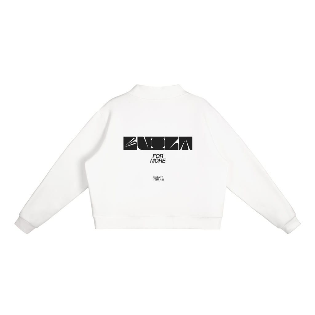 Essential Fleece Mock-Neck Crew Sweatshirt