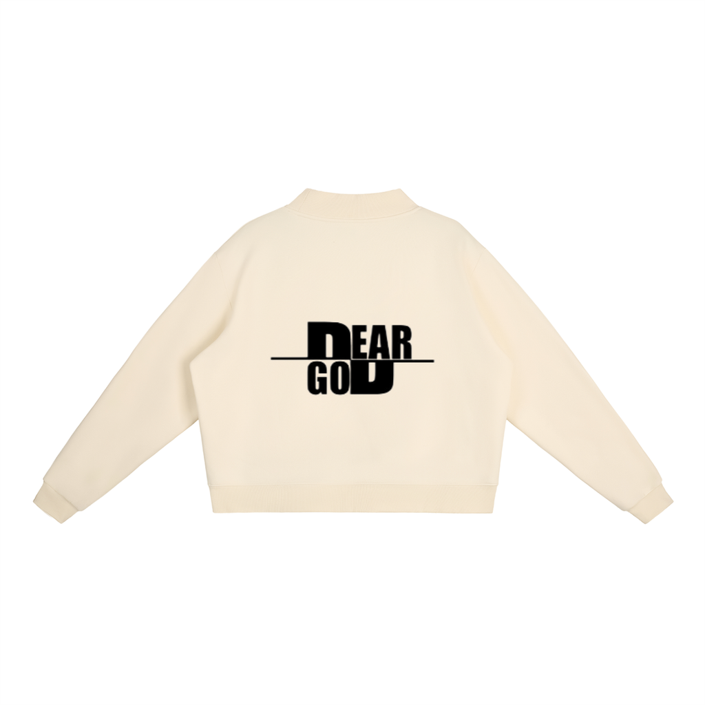 Essential Fleece Mock-Neck Crew Sweatshirt