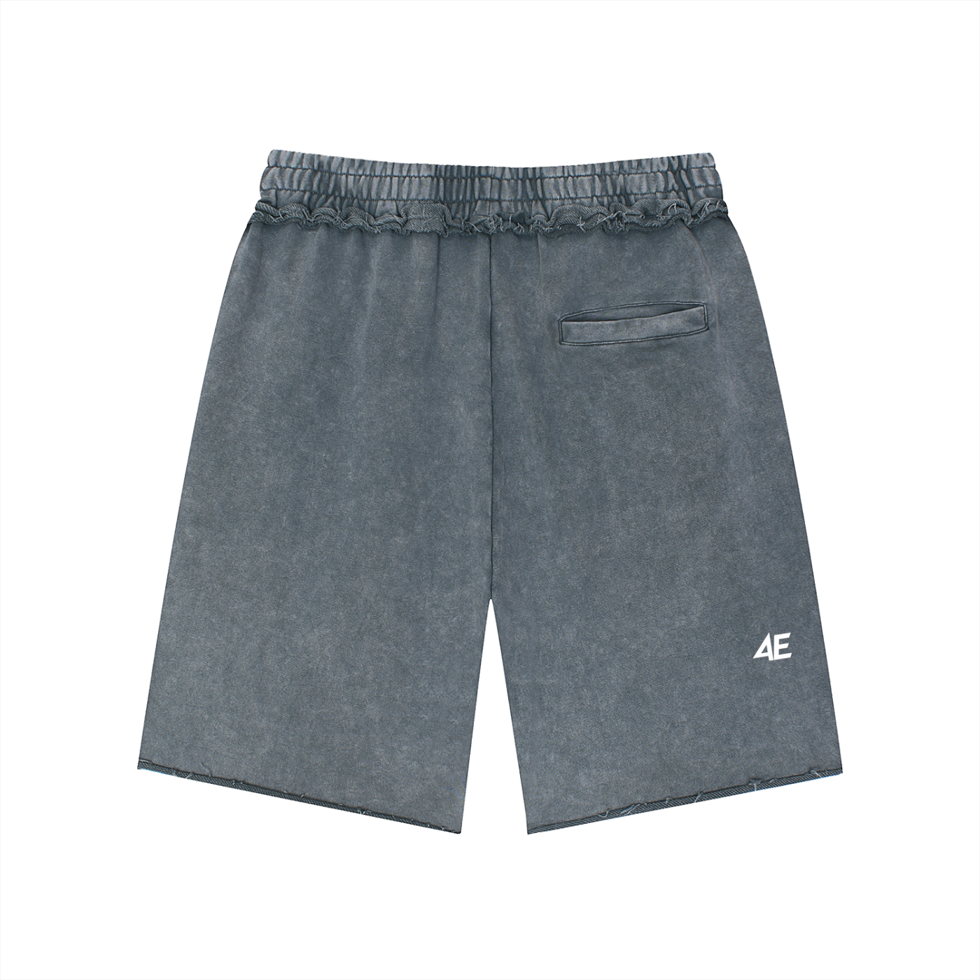 Unisex Mineral Wash Raw Edge Shorts