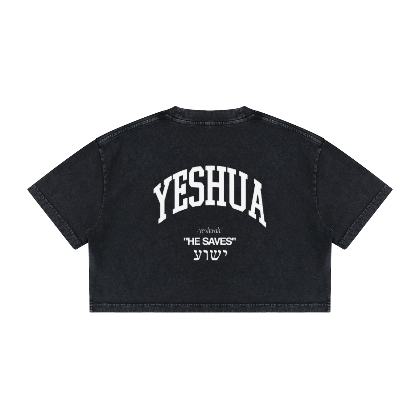 Women's Mineral Wash Cotton Crop T-Shirt