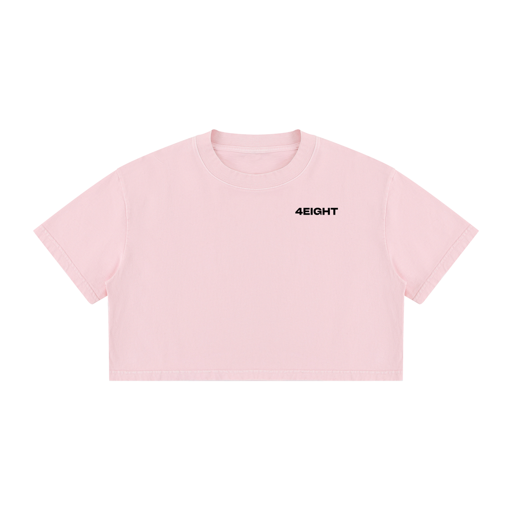 Women's Mineral Wash Cotton Crop T-Shirt