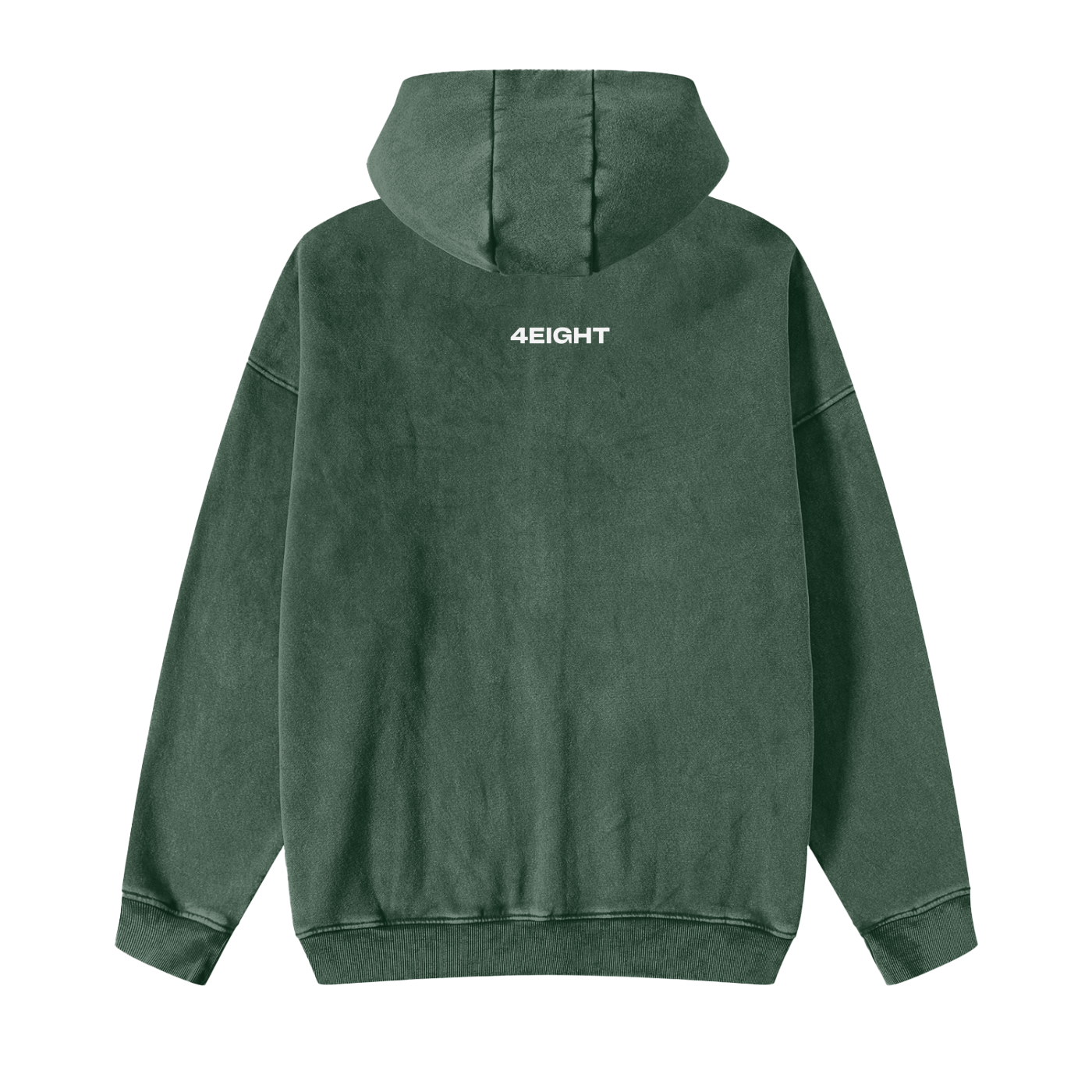 Snow Washed Zip-Through Fleece Hoodie