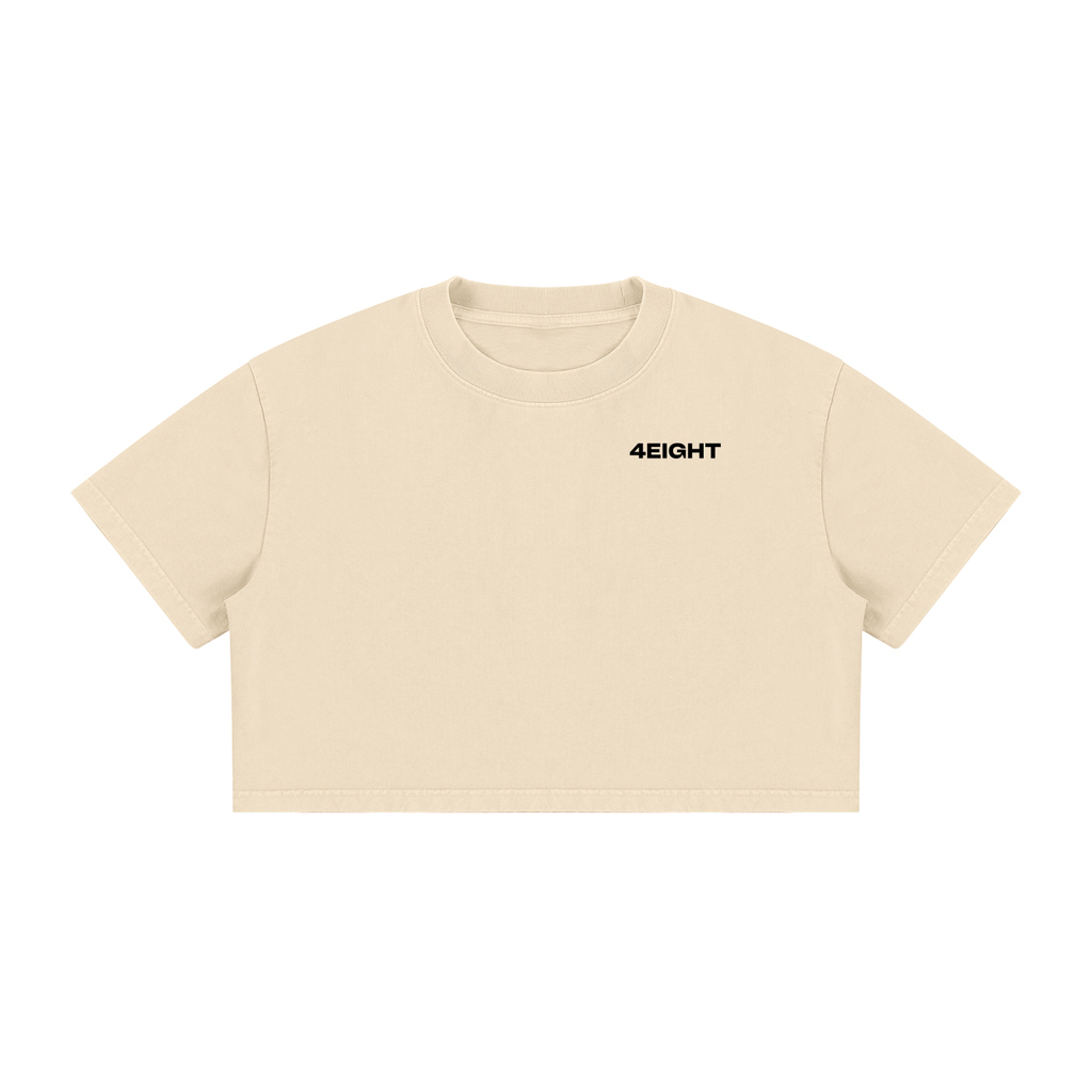 Women's Mineral Wash Cotton Crop T-Shirt