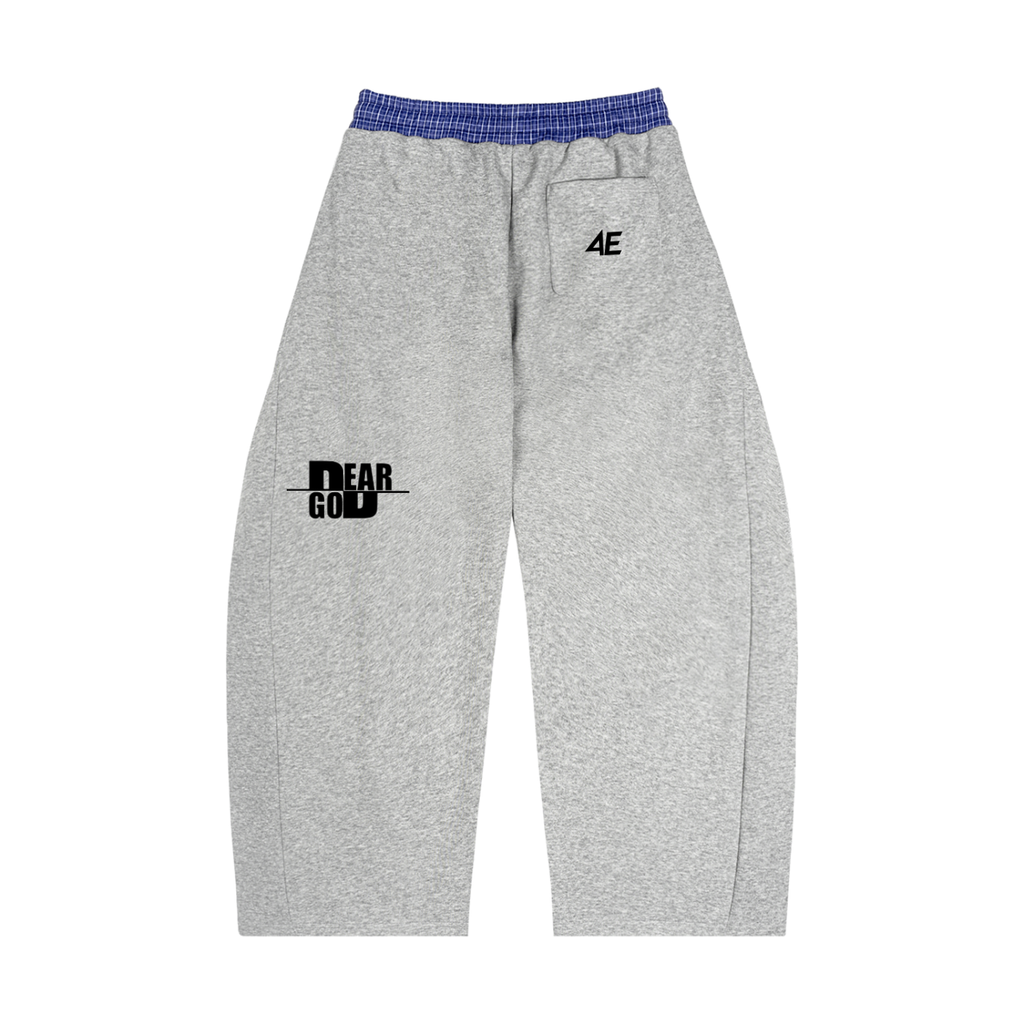 Plaid Waistband Barrel Sweatpants