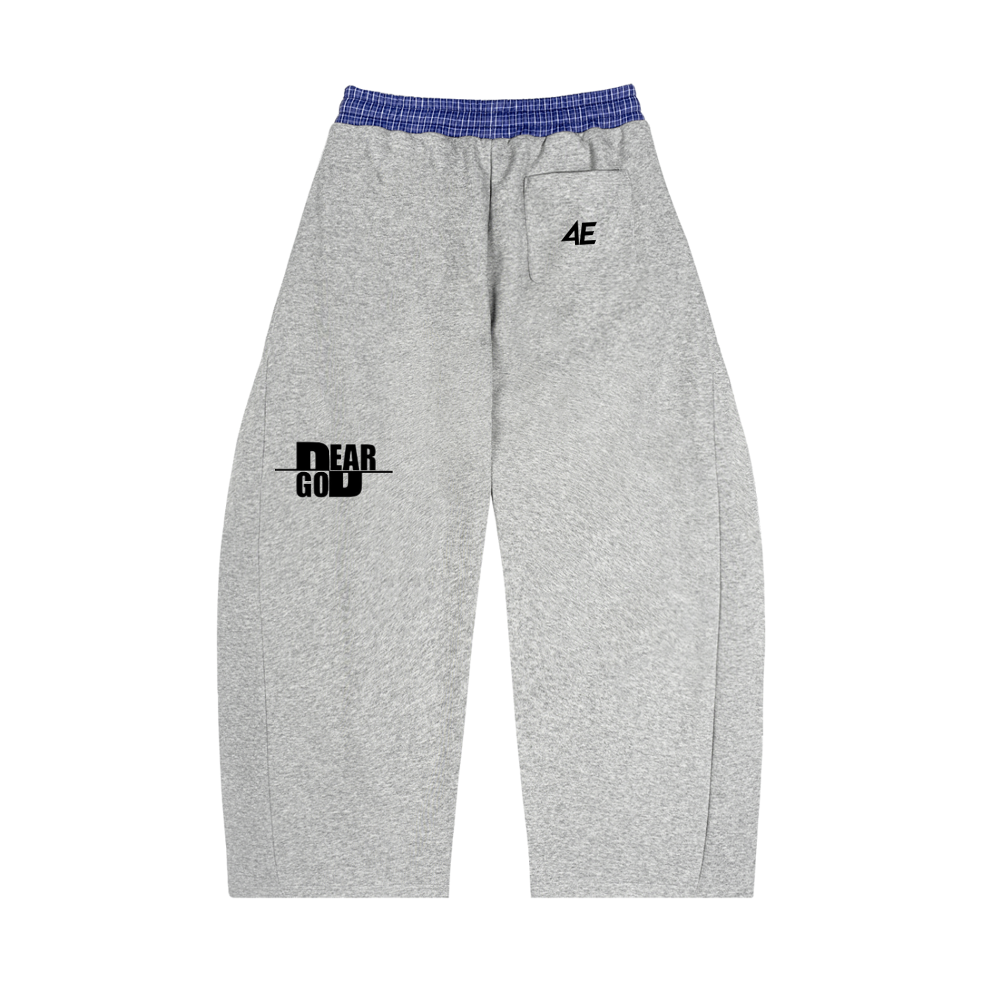Plaid Waistband Barrel Sweatpants