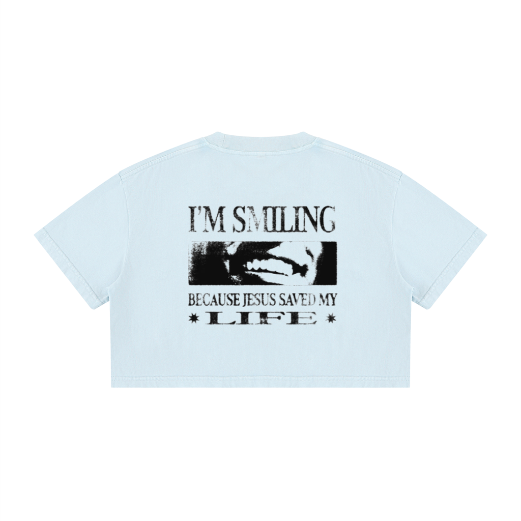 Women's Mineral Wash Cotton Crop T-Shirt