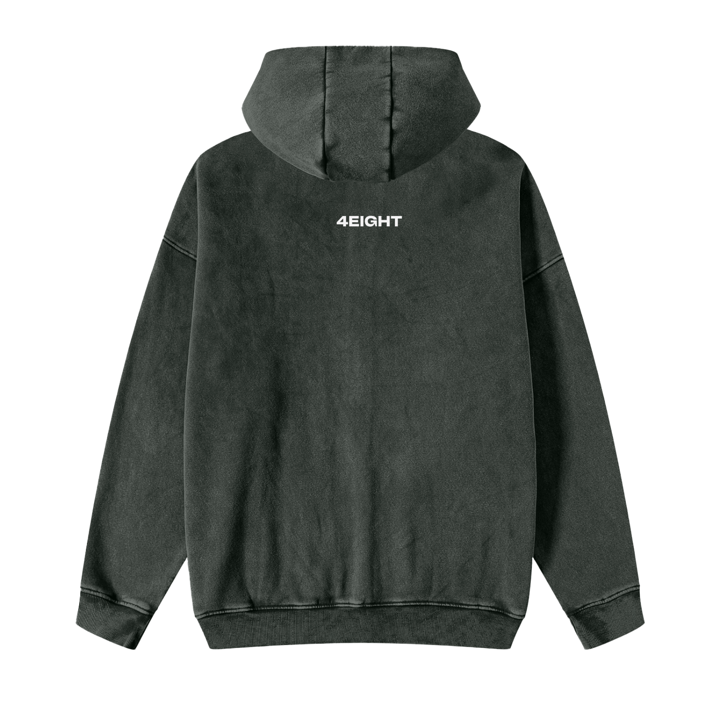 Snow Washed Zip-Through Fleece Hoodie