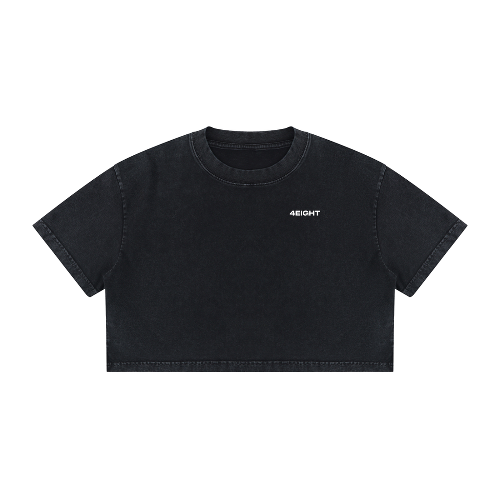 Women's Mineral Wash Cotton Crop T-Shirt