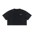 Women's Mineral Wash Cotton Crop T-Shirt
