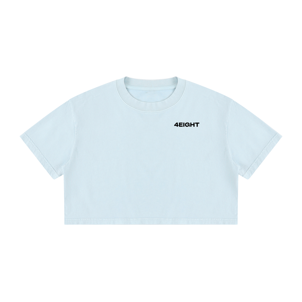 Women's Mineral Wash Cotton Crop T-Shirt