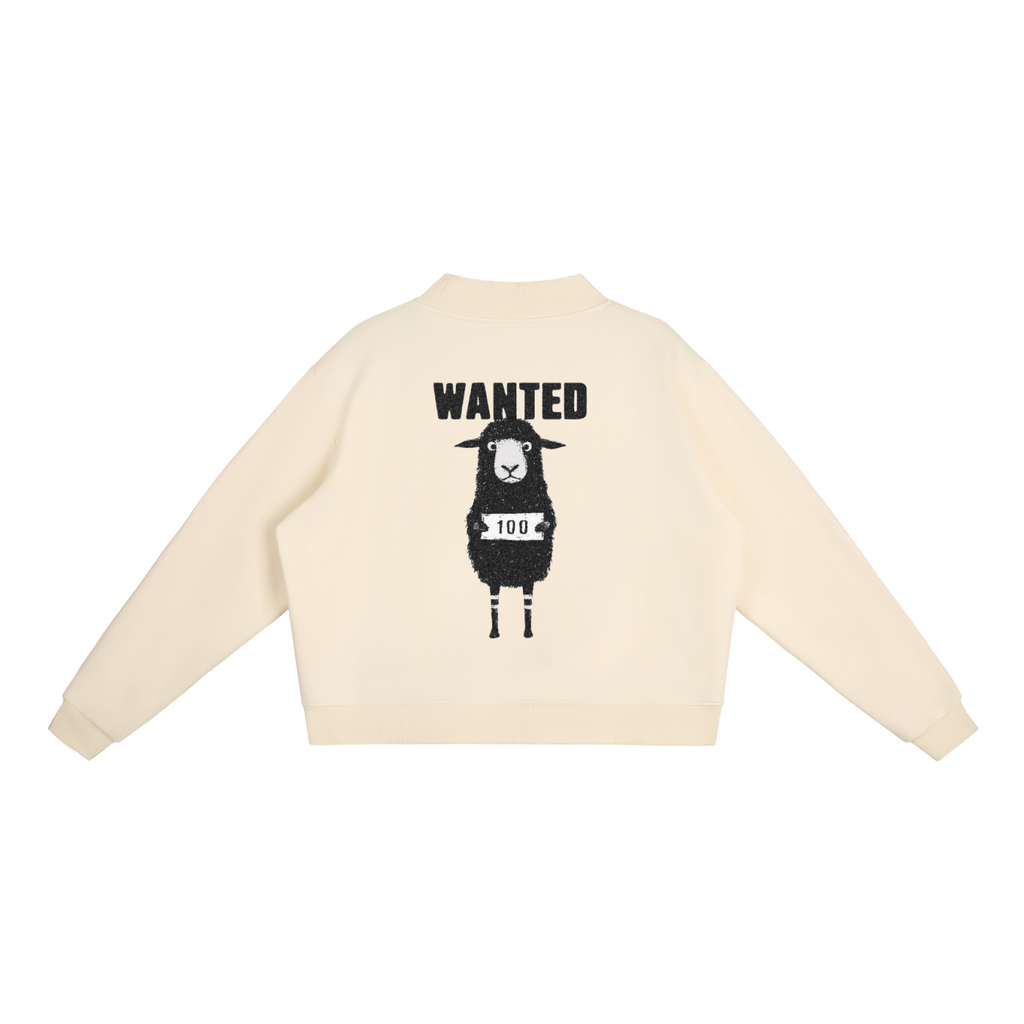 Essential Fleece Mock-Neck Crew Sweatshirt