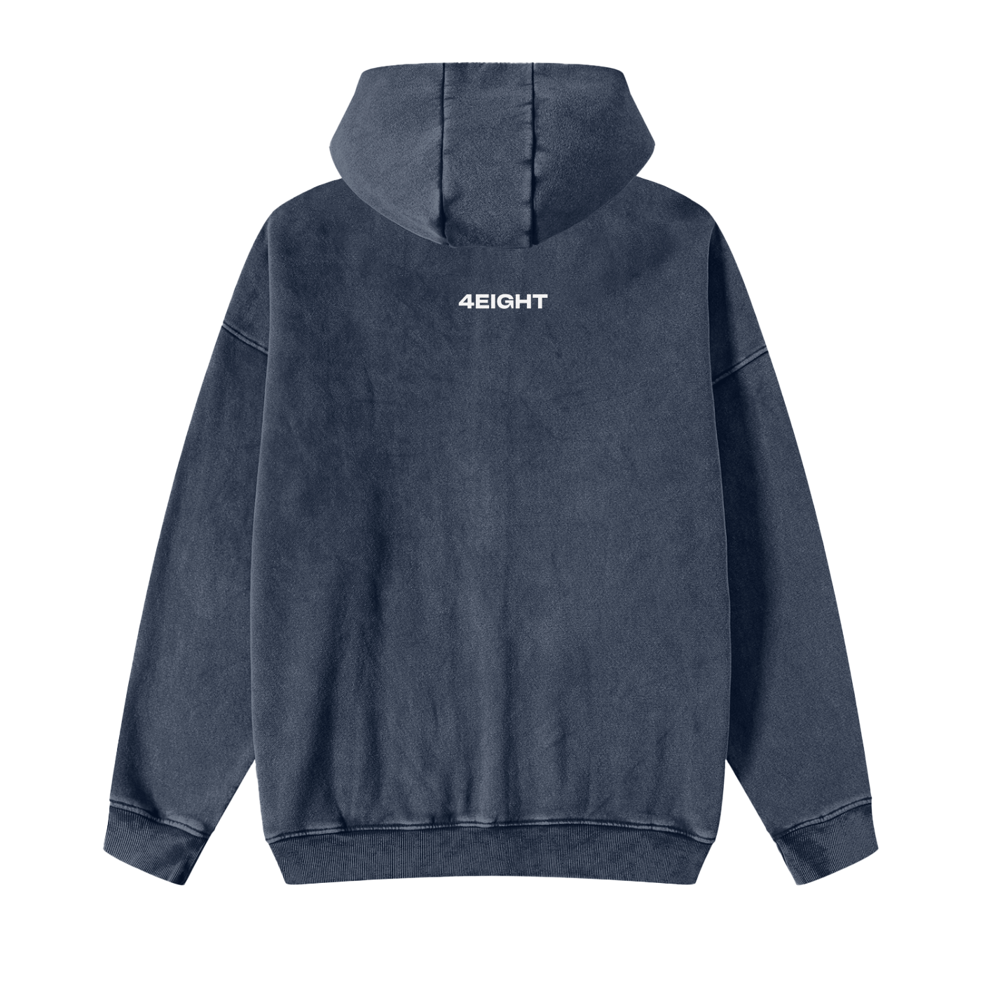 Snow Washed Zip-Through Fleece Hoodie