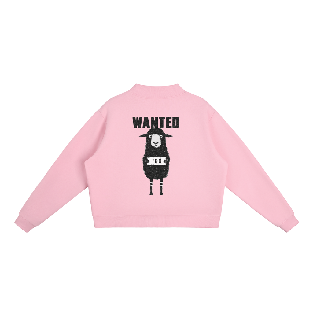 Essential Fleece Mock-Neck Crew Sweatshirt
