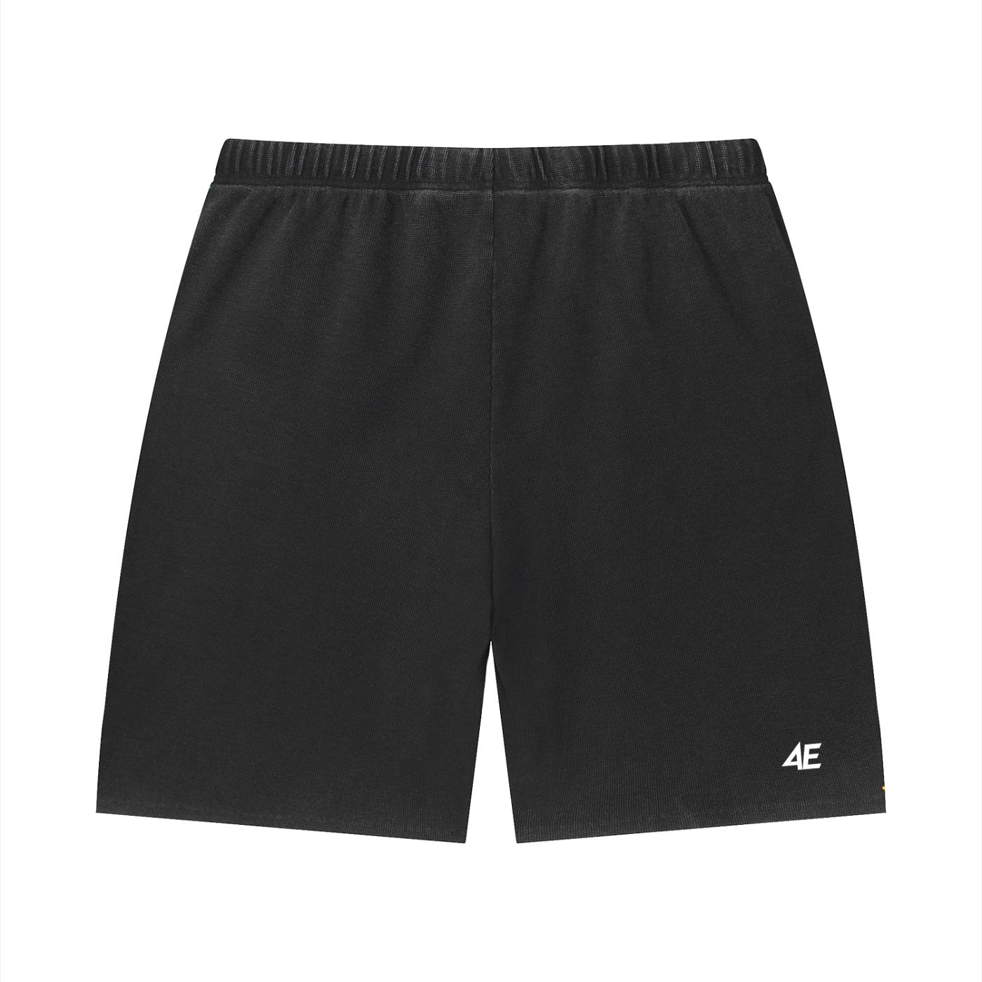 Unisex Vintage Wash Sunfade Waffle Raw Hem Shorts