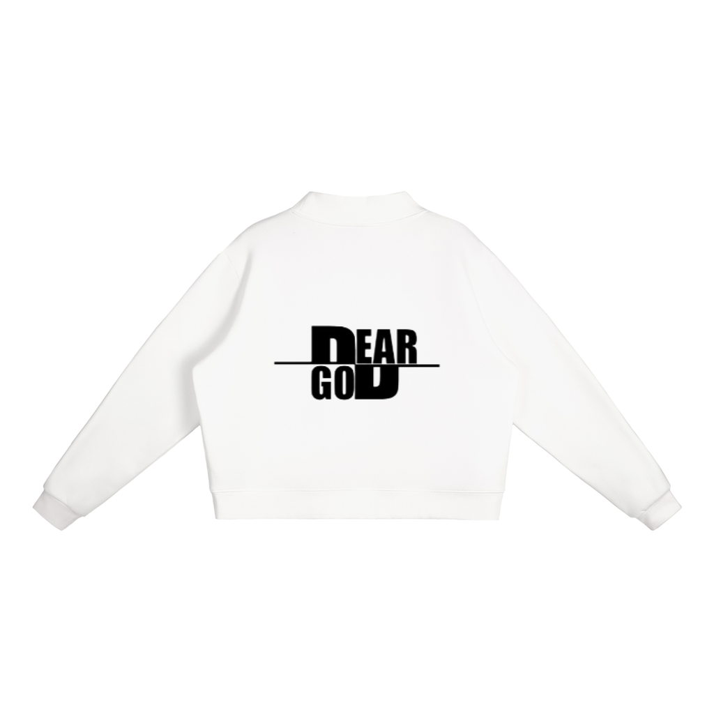 Essential Fleece Mock-Neck Crew Sweatshirt