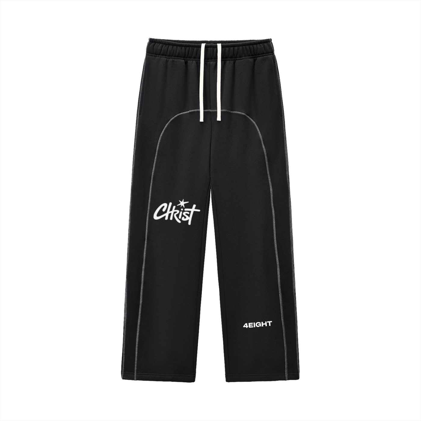 Contrast-Stitched Fleece Sweatpants